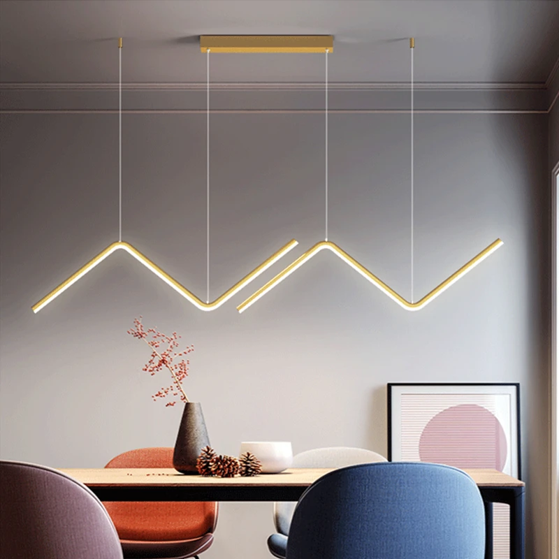 

Ceiling Chandeliers For Dining Table Kitchen Living Room Coffee Shop LED Golden Home Design Suspension Decor Pendant Lighting