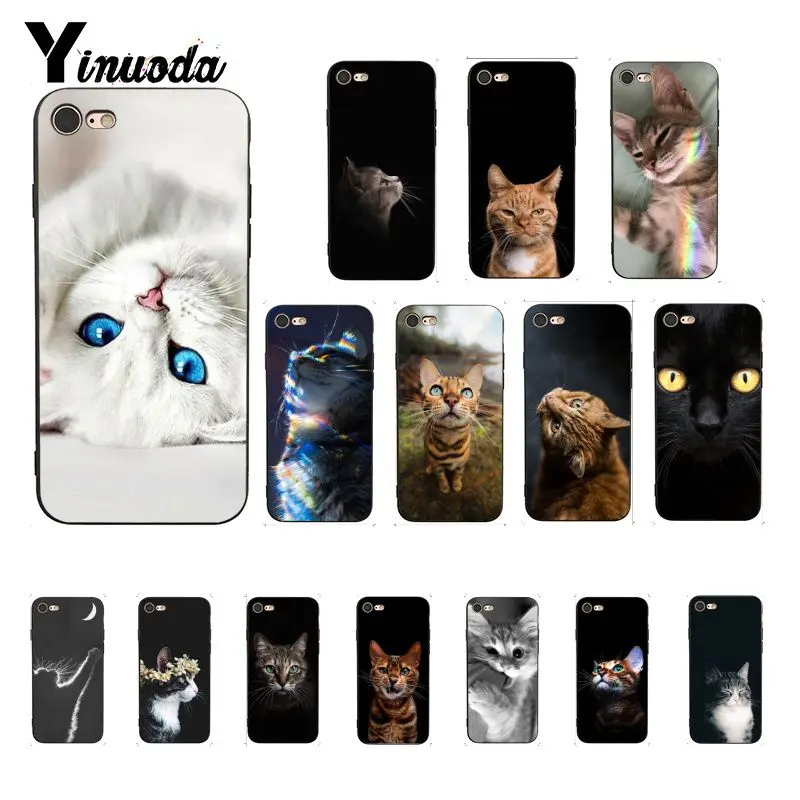 Yinuoda милый чехол с кошачьими глазками для телефона iPhone 6S 7 7plus 8 8Plus X Xs MAX 5 5S XR 11 Pro Max