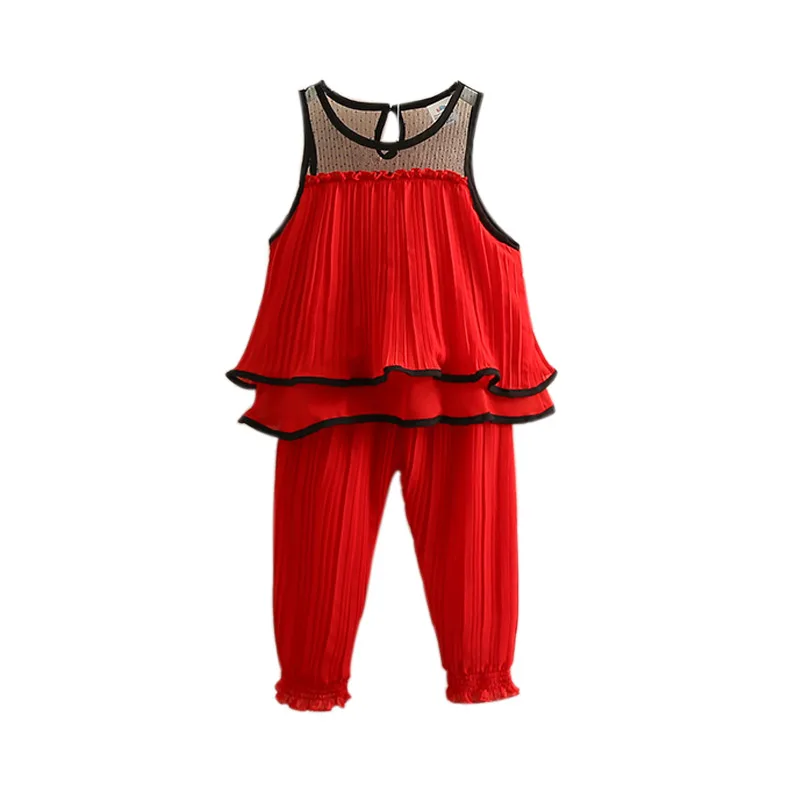 

Baby Suit 2021 Summer New Girls Children's Clothing Children Chiffon Tops