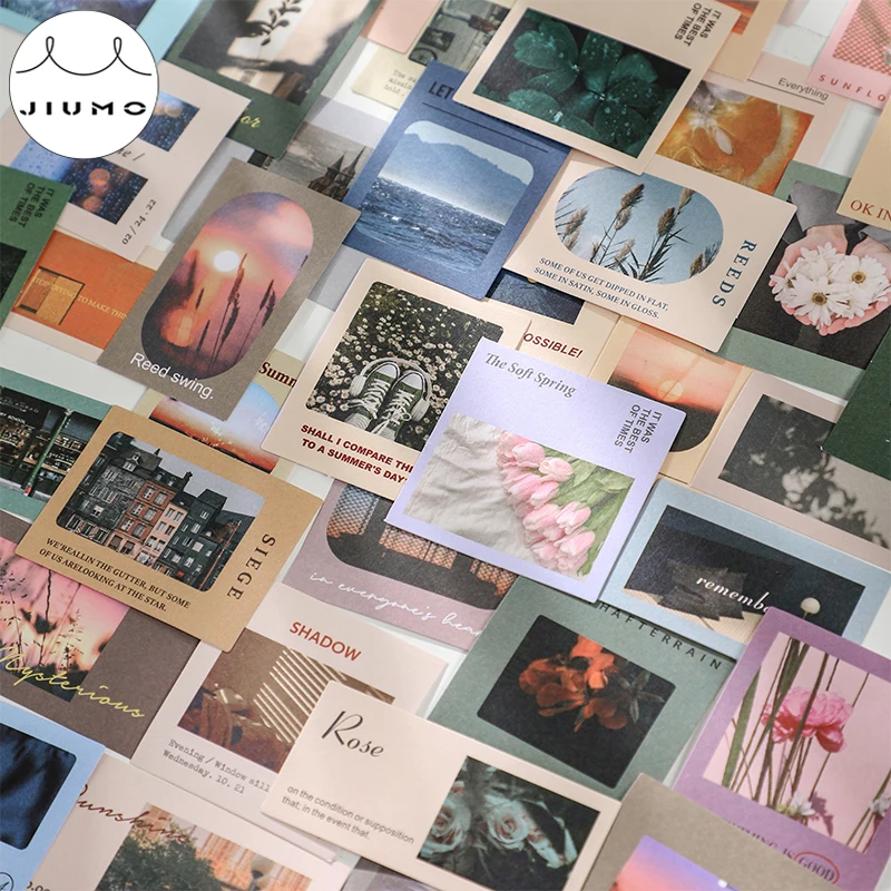 

JIUMO 20 Sheets/Box Of 4 Types Of Ins Insane Series Creative Message Hand Account Decoration DIY Matchbox Material Paper