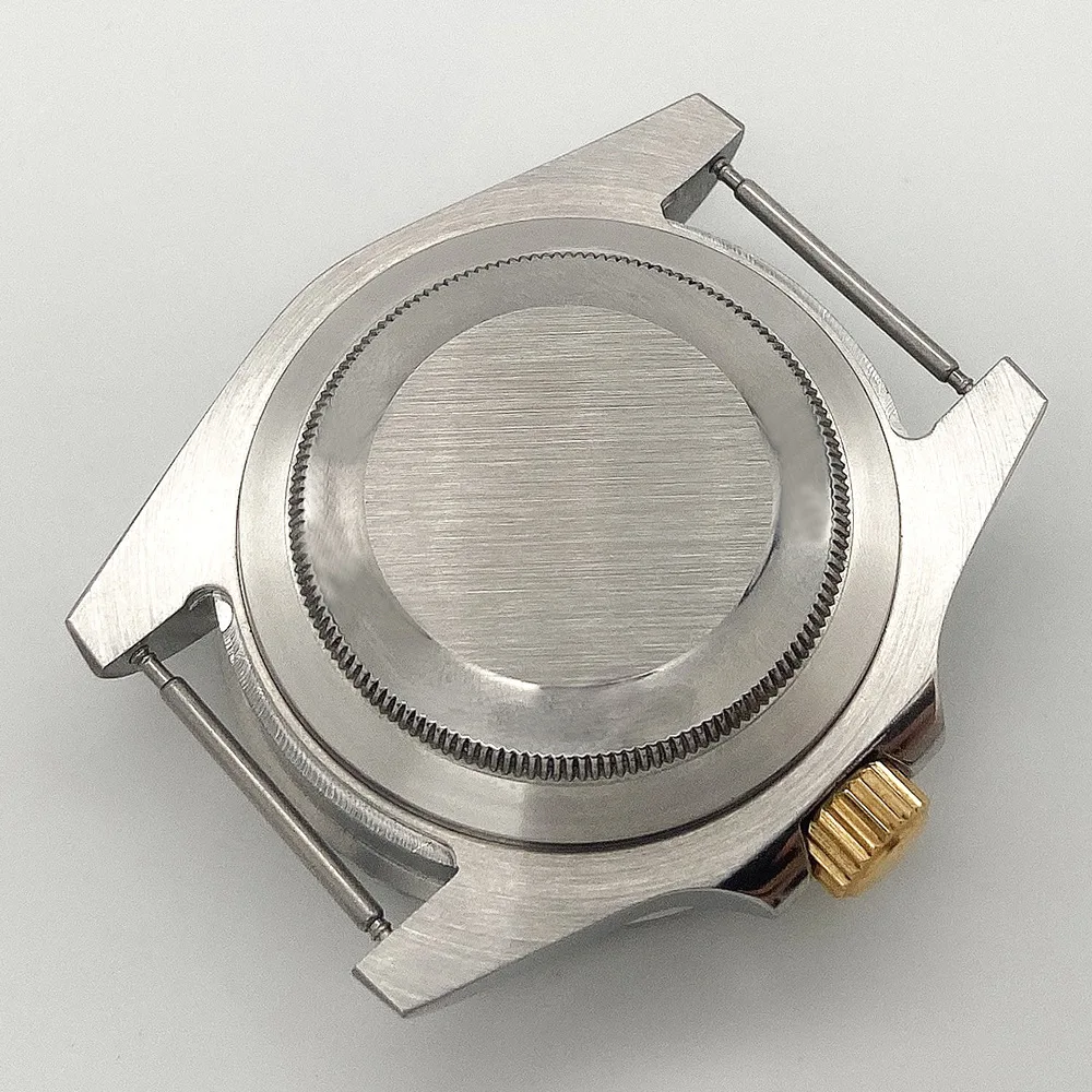 

40mm Sapphire Crystal Glass Ceramic Bezel Stainless Steel Watch Case for ETA Movement 2813 2836 8200 8215 Replacement Kits