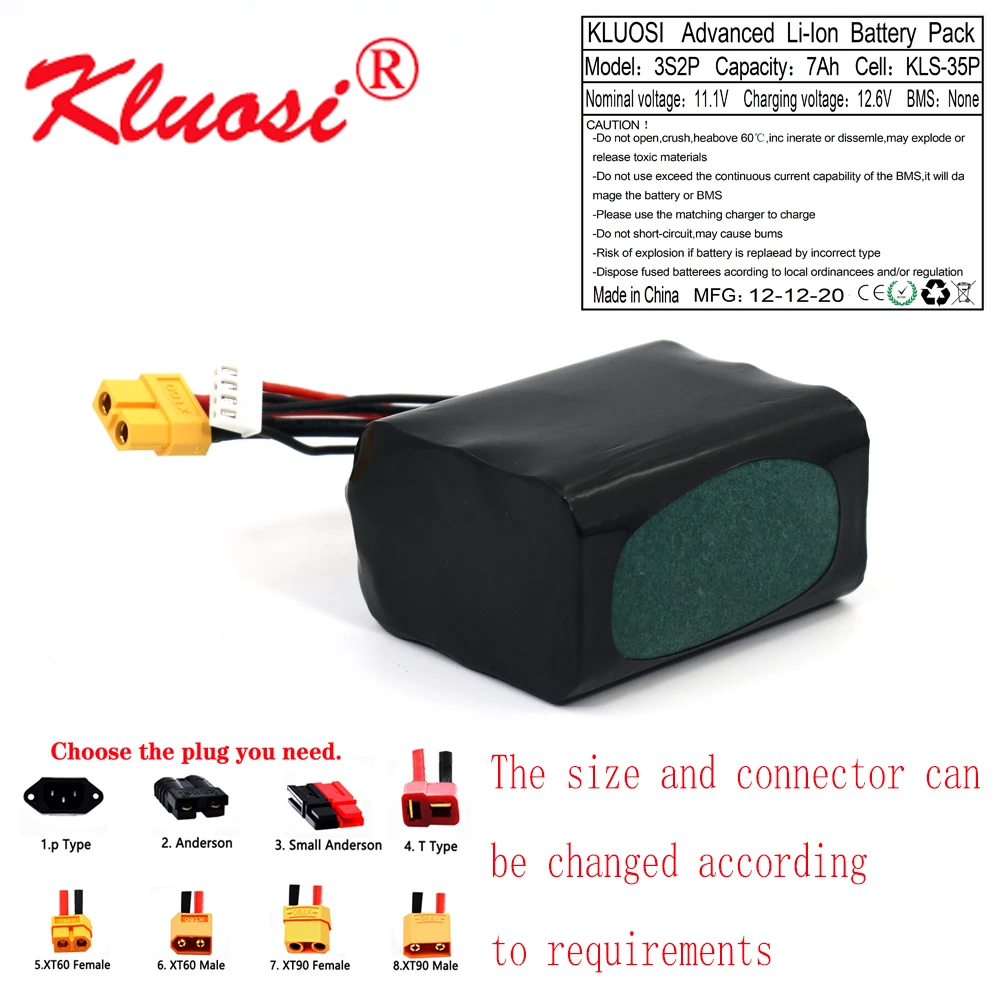 kluosi 3s2p 12v 7ah высокое ёмкость бла бесп