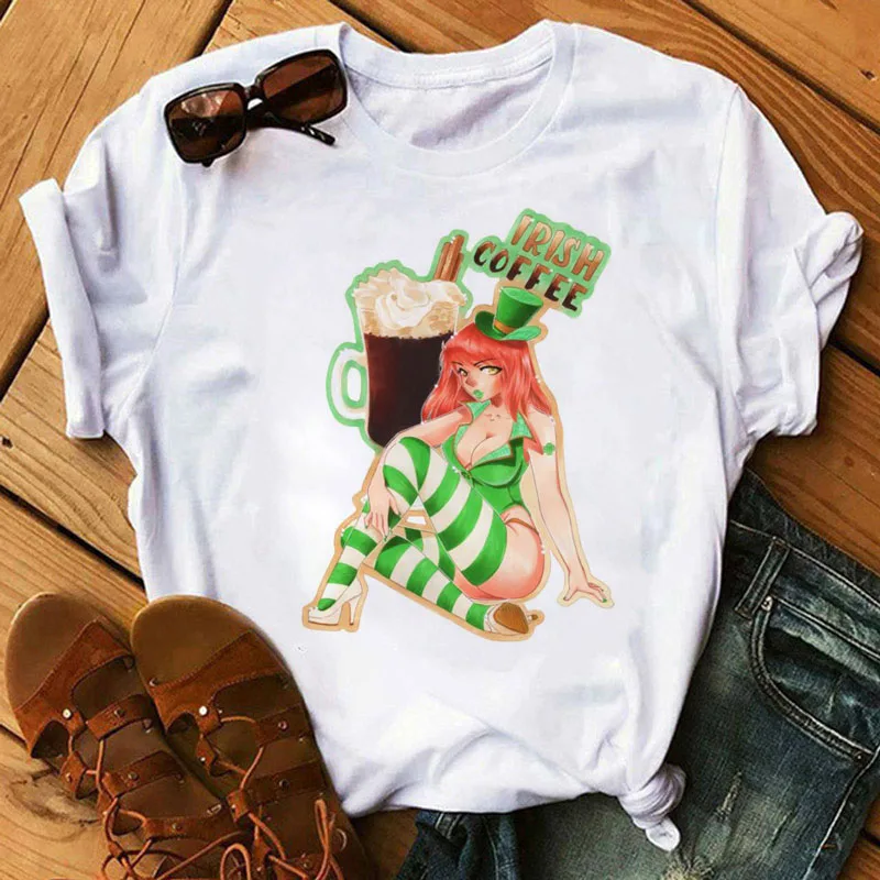 

Summer Women T-shirt Female Cartoon Cute Tee Shirts Clothing Women T Shirt Cocktail Girl Print Tops Tee Cheers T-shirt