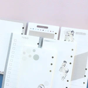 Бумажный лист для ежедневника, на спирали, 6 отверстий