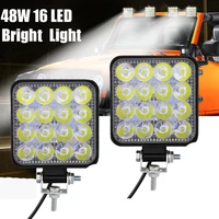 48w square bright led spotlight work light car suv truck driving fog lamp for car repairing camping hiking backpacking