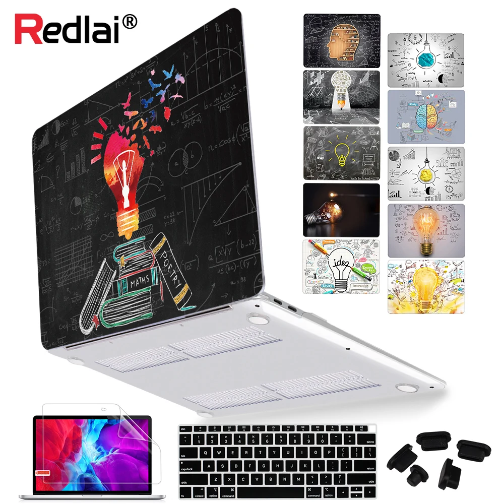 Пластиковый жесткий чехол Redlai для MacBook Air Pro Retina 11 12 13 15 16 дюймов сенсорная панель