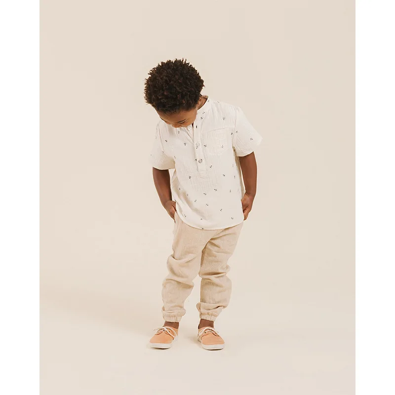 Комплект для малышей из футболки и шортов летние брендовые Детские комбинезоны с