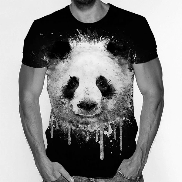 

Animal world 2020 Summer Punk t shirt Men Lion 3d Printing T-Shirt Harajuku Short Sleeve Dog Print Tshirts streetwear Tee Tops