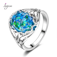 opal rings 925 silver jewelry ring fancy party anniversary gift for women 10x14mm bezel setting stones size 6 10 wholesale
