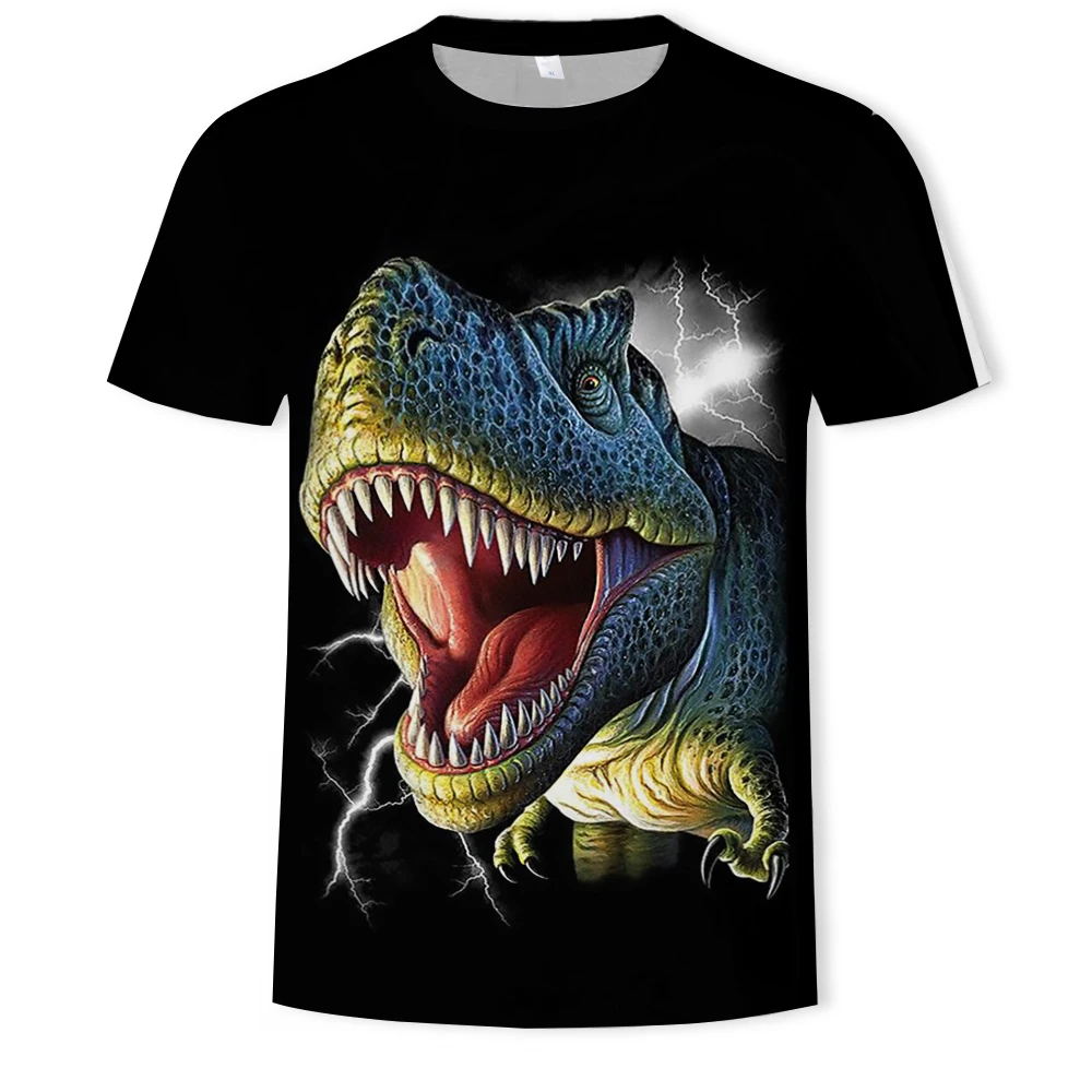 

2020 summer new 3D printing T-shirt animal print men's T-shirt printing casual T-shirt O-neck hip-hop short sleeve size 110-6XL