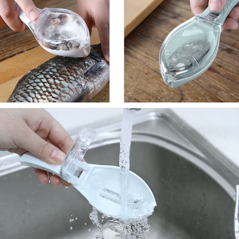 

Fish Skin Fast Remove Brush Fish Scale Scraper Scaler Planer Tool Fishing Knife Cleaning Tools Kitchen Gadgets Accessorie
