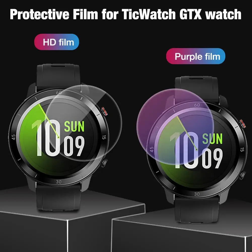 3 шт Защитная пленка для TicWatch GTX watch SmartWatch защита экрана полное покрытие