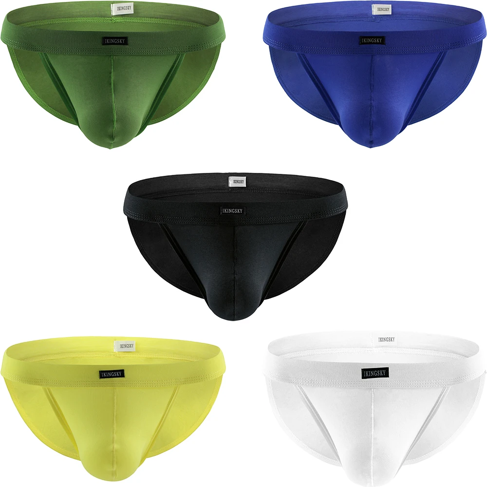 

Men's Modal Bikini Briefs Sexy Low Rise Bulge Underwear