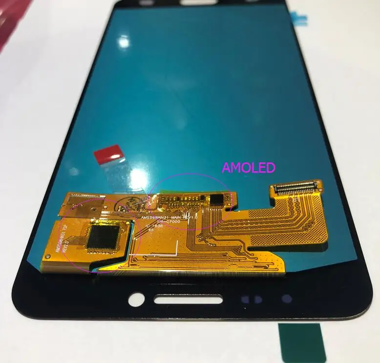 c7 white amoled 5,7 '' ЖК-дисплей полная сборка для samsung Galaxy C7 pro C7000 ЖК-экран Сенсорная панель дигитайзер стекло - Цвет: c7 white amoled