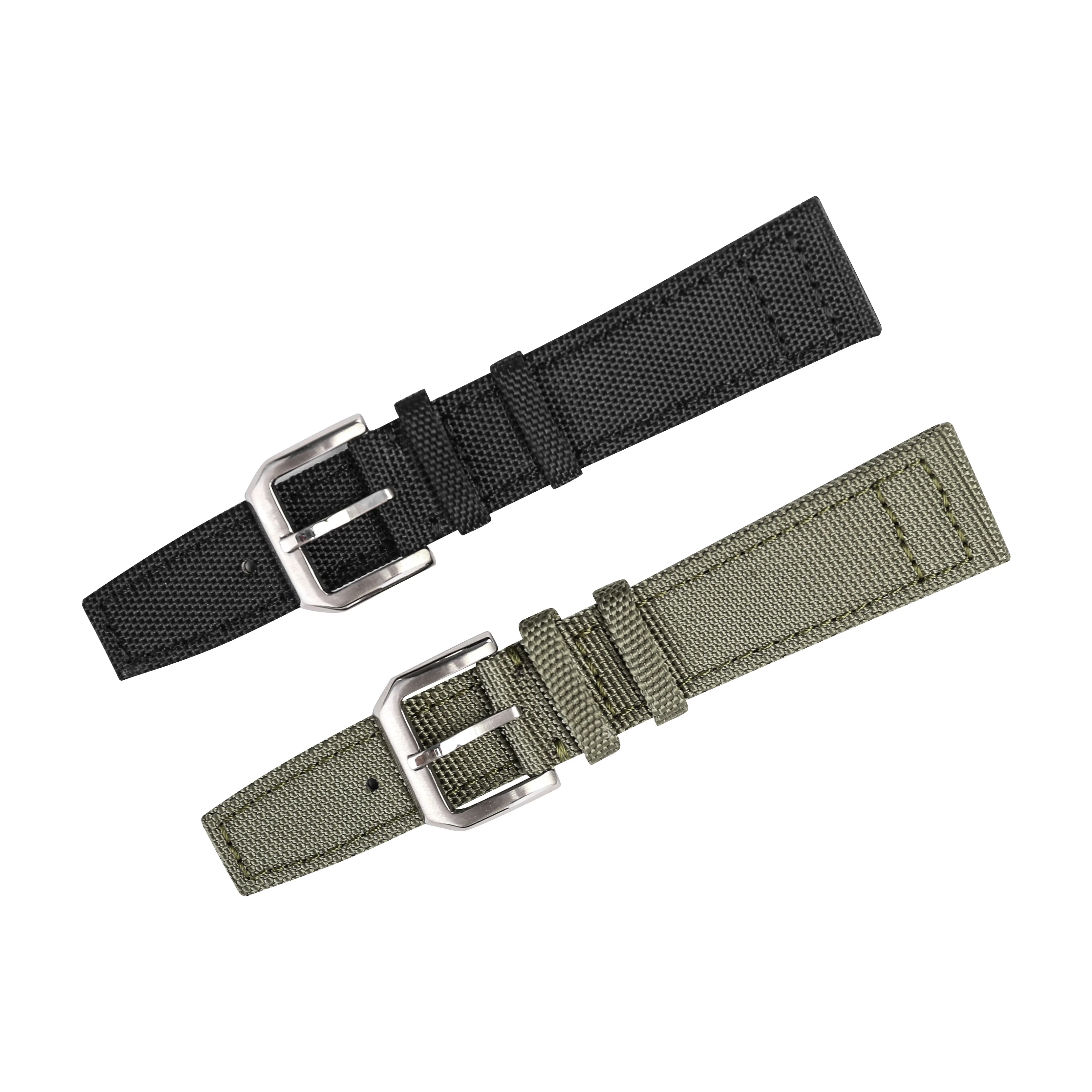 Watch Strap Nylon For IWC PILOT Canvas Watchbands Black Green 21mm 22mm Watch Strap Belt High Quality With Pin Buckle