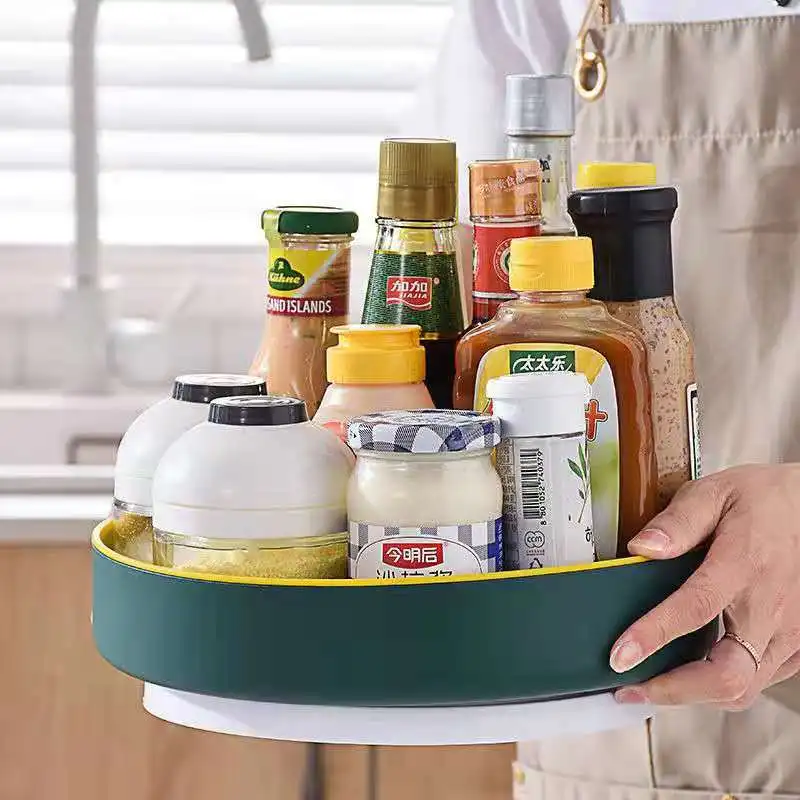 Кухонный поднос с вращением на 360 градусов контейнер для хранения специй банка