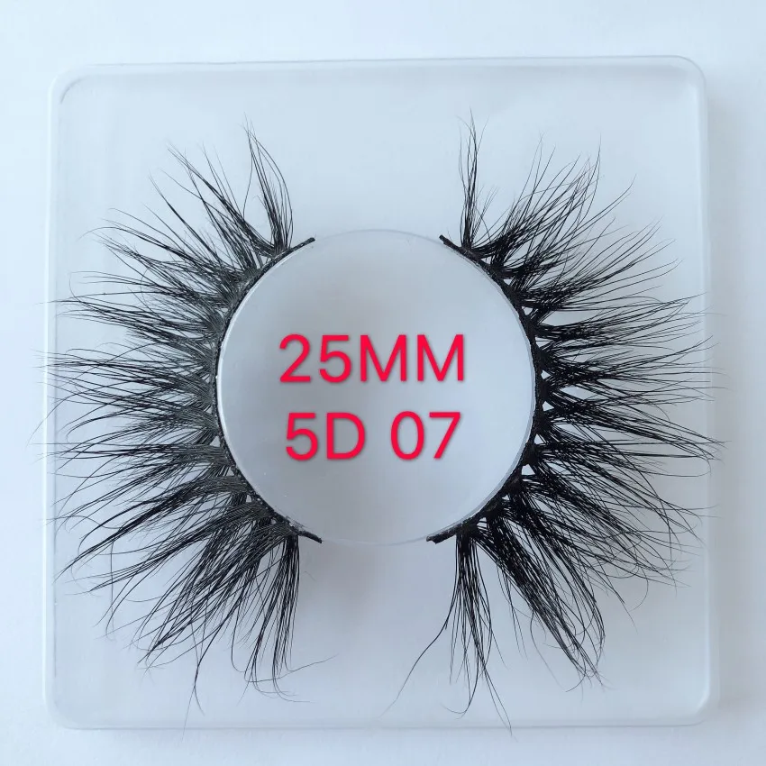 25mm 5D07 10 пар длина 25 мм норковые ресницы Экстра длинные 3 норковые ресницы большие драматические перекрещивающиеся пряди ресницы натуральные ресницы расширение - Цвет: 25mm 5D07