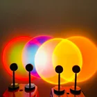 Светильник-проектор С закатом, радужная Напольная Лампа, романтичная лампа для дома, спальни, кофе, фоновая декорация для стен, настольная лампа с USB