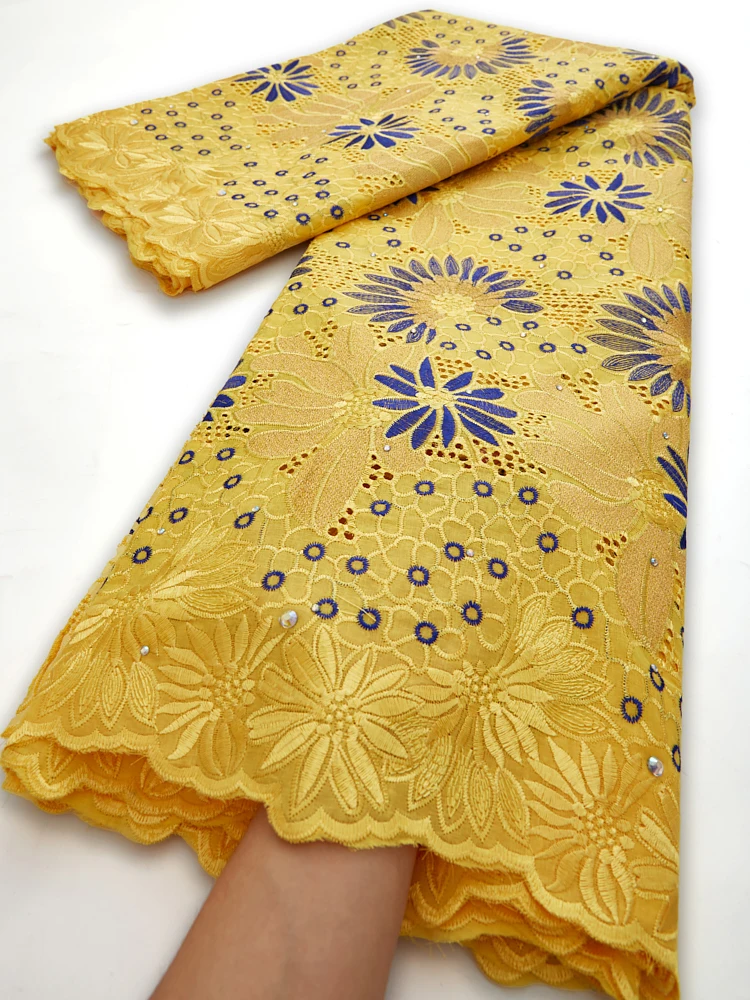 

Африканская Хлопковая кружевная ткань 2021, Высококачественная швейцарская вуаль, кружево в Швейцарии, нигерийская кружевная ткань 2,5 ярдов ...