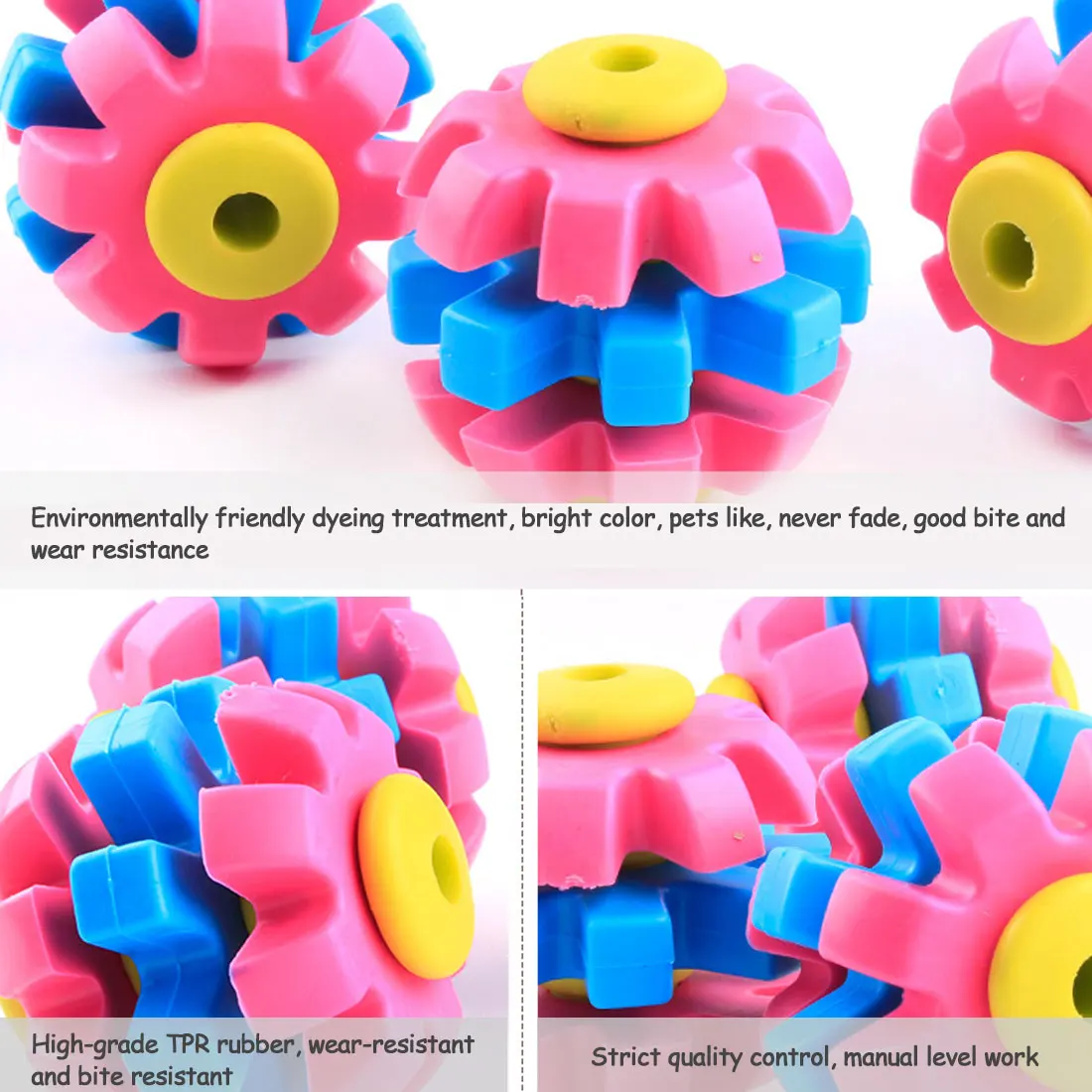 

Pet Dog Toys Cute Shaped Toy Rubber Resistant Interactive Bite Clean Teeth Chew 1pc/3pcs