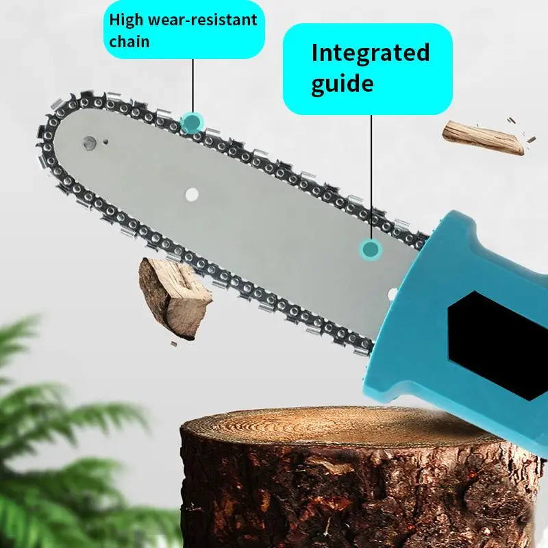 

21V 8in 1600W Cordless Electric Chainsaw Portable 5m/s Woodworking Wood Cutter Chain Saw Power Tools Without Battery