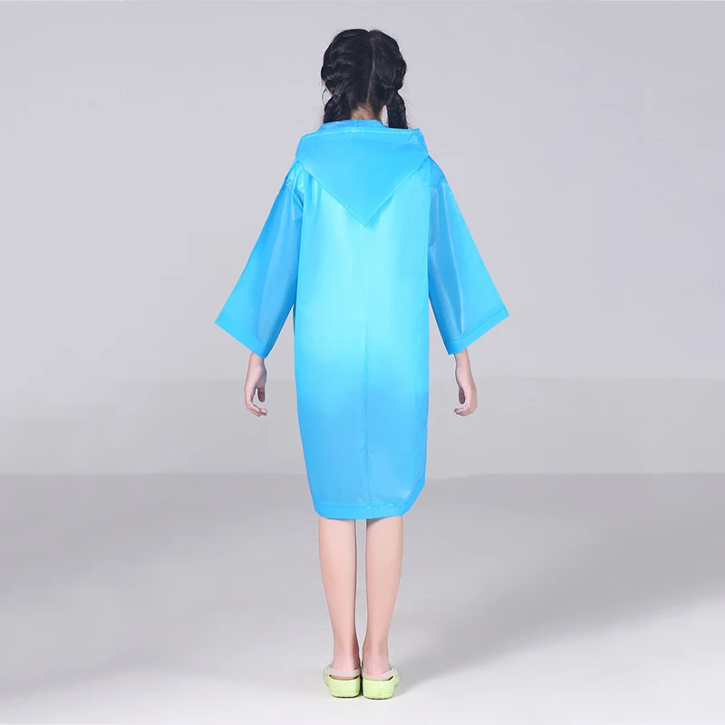 Дождевик детский из ЭВА непромокаемый плащ-пончо для девочек и мальчиков