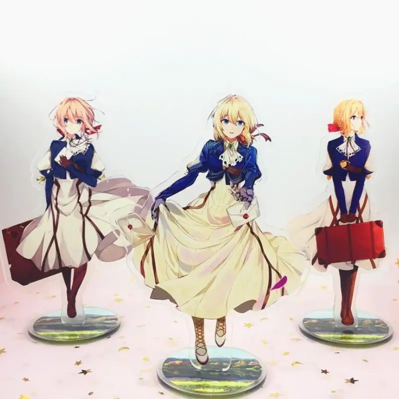 1 шт. милые девушки аниме фиолетовый Evergarden прозрачный фигурка на акриловой