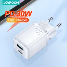 Joyroom 30W Quick Charge 3.0 USB Charging For iPhone Samsung Huawei Xiaomi 2 Port QC 3.0 Turbo Wall Charger US EU UK Plug Adapte
