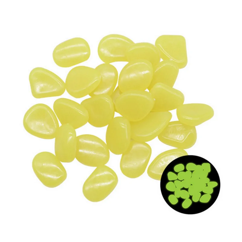 

50 Pcs/set Cute Glow In The Dark Garden Pebbles Luminous Stones Rocks for Walkways Garden Path Patio Lawn Yard Decor Party Favor