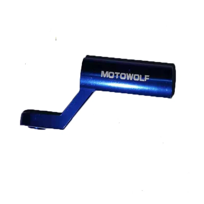 Blue Rearview Motorcycle Mirror Mount Extender Bracket Clamp Bar Handlebar Stand Phone Holder Levers Moto bike Motorcycle Accessories - Цвет: Blue