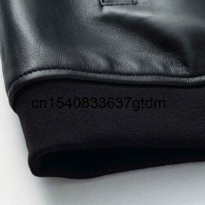 

Men's autumn new genuine leather coat fat man plus size baseball collar short sheepskin motorcycle coat trend