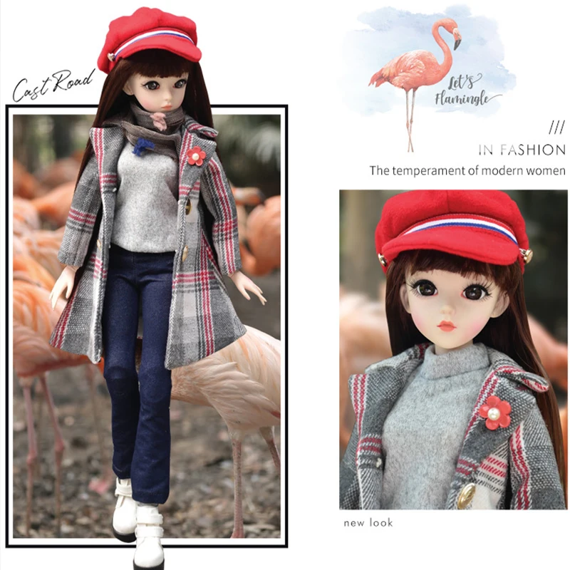 Модная шарнирная кукла 60 см куклы сделай сам повседневные шарнирные с зимней