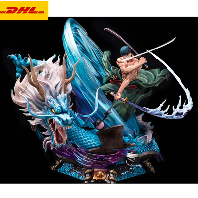 

22" ONE PIECE Statue Roronoa Zoro Bust Original Version Full-Length Portrait Phantom Studios GK Action Model Toy BOX 56CM A105
