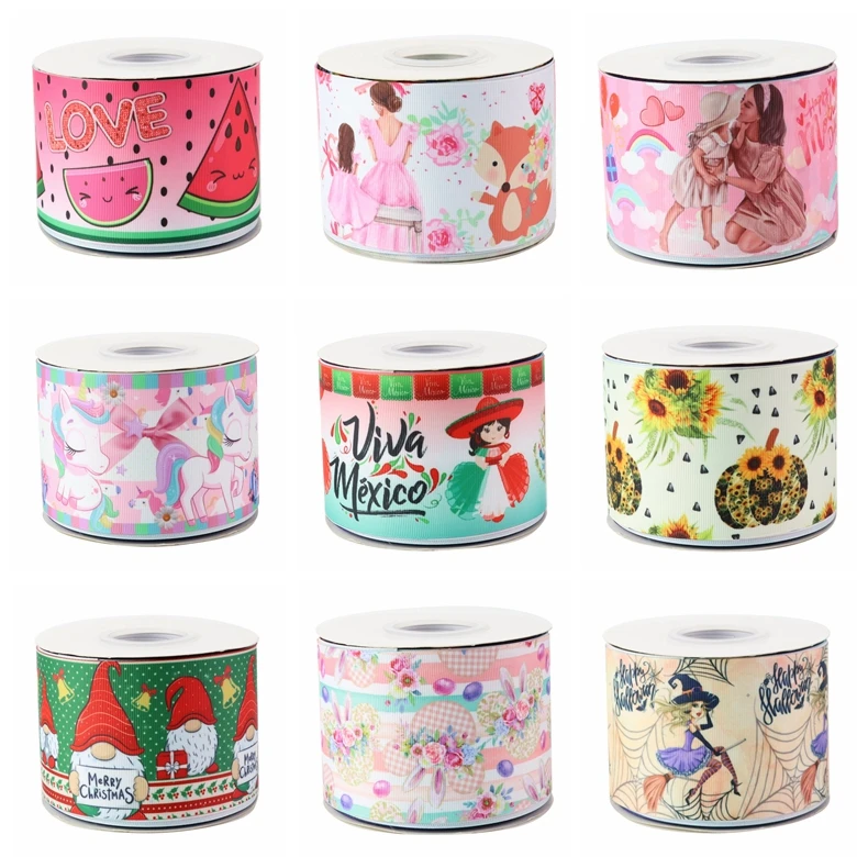 

HSD-DIY Craft Supplies character printed grosgrain ribbon 10 yards per Roll