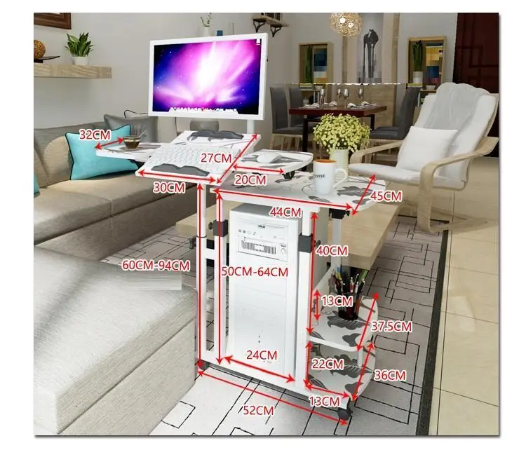Escritorio поднос для кровати маленький Schreibtisch подставка для ноутбука Tafel Регулируемая прикроватная тумбочка Меса ноутбук стол для изучения компьютерный стол
