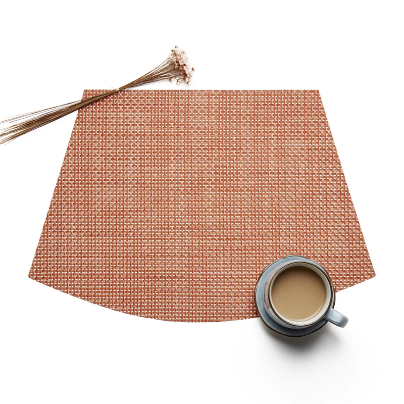 2 шт./лот секторные салфетки ручной вязки льняной обеденный стол коврик из ПВХ