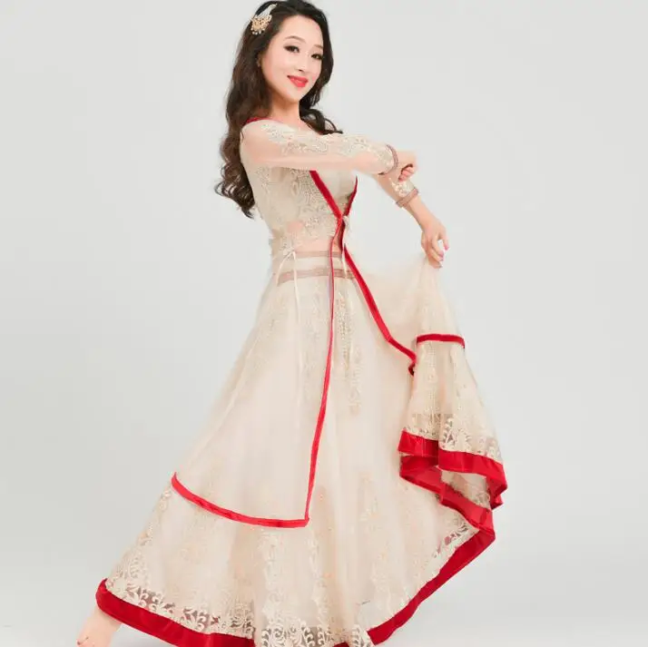 Индийский сари женщина красивая принцесса танцевальный костюм стиль