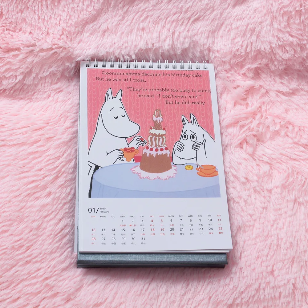 Moomin MUUMI care мультфильм коллекция игральная карта водонепроницаемая бумажная карта с мультипликационным рисунком милый календарь из печати покер Бегемот