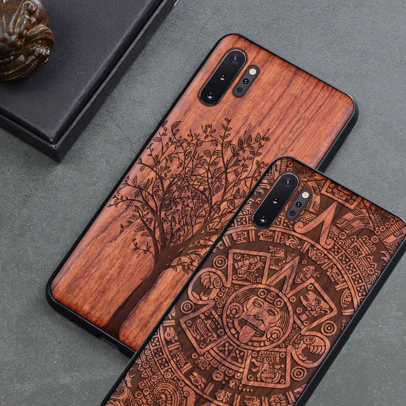 

Резной деревянный чехол на заказ для Samsung note 10 plus Note 8 Note 9, чехол для Samsung s10 s9 plus, деревянный защитный чехол из ТПУ