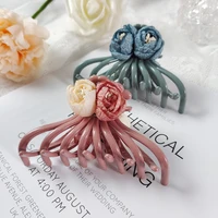 sweet flower hair clip for women girls hair claw chic barrettes crab hairpins styling claw clips fashion hair accessories