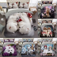 3d printed comforter duvet cover 200x200 bedclothes 23pcs home textiles luxury housse couette cute pet dog bedding set queen