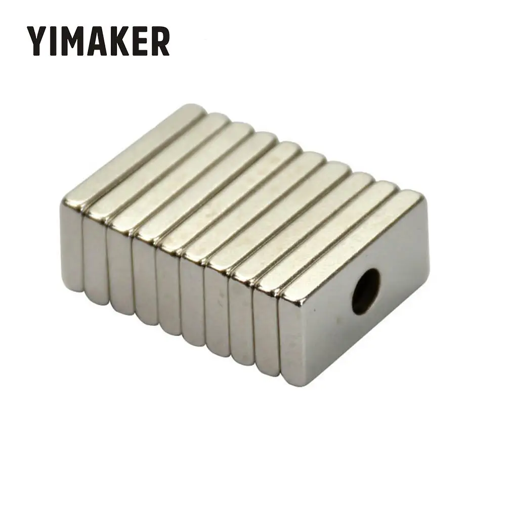 YIMAKER 10 шт. 20 мм* 10 мм* 3 мм отверстие 4 мм прямоугольные магниты 20x10x3 Редкоземельные неодимовые магниты двери магнетит Neodimio Magneten