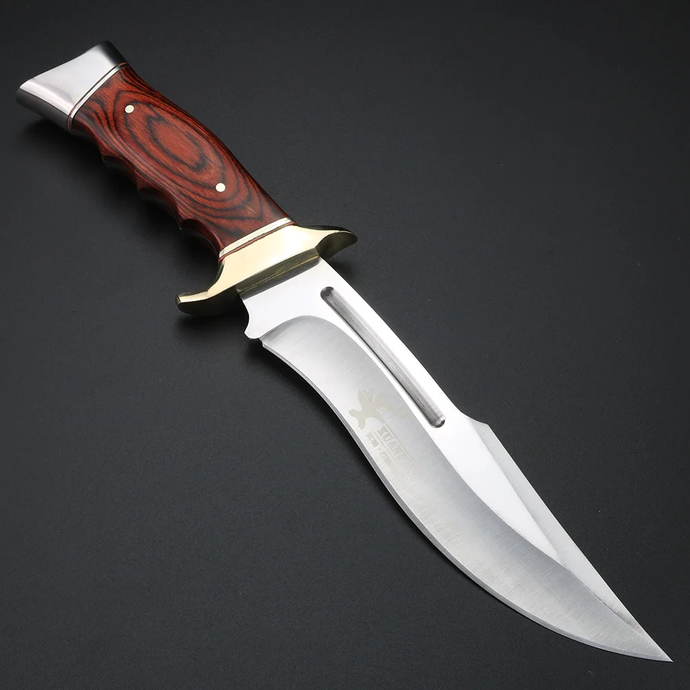 На открытом воздухе деревянная ручка ножа titanium сплав короткий нож Дикая Охота