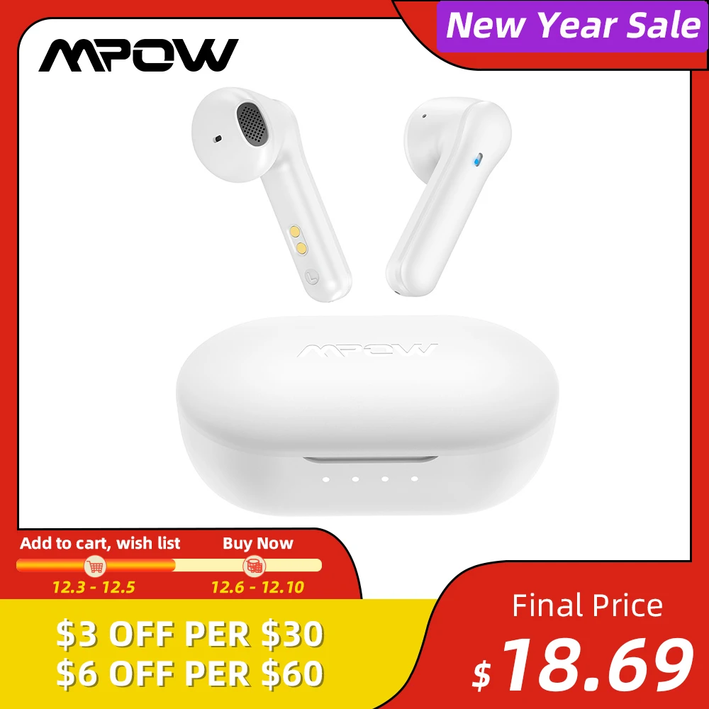 Беспроводные наушники Mpow MX3 с микрофоном универсальные TWS для телефона Bluetooth