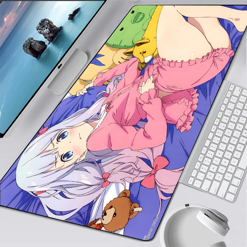 

Anime Izumi Sagiri Gaming Mousepad Cute Sexy Girl Rubber Anime Mouse Pad Large Gamers Keyboard Computer PC Otaku Laptop Mat gift