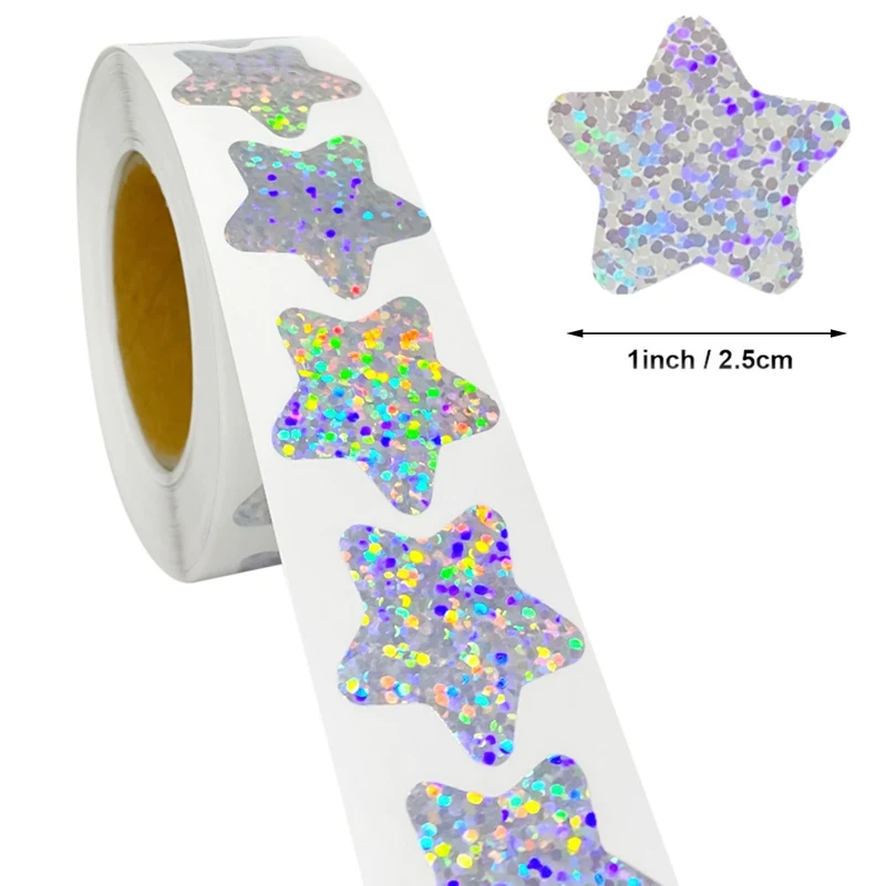 

500Pcs Colorful Heart Shape Stickers Rainbow Love Heart Thank You Stickers DIY Love Adhesive Label Party Decoration Stickers Toy