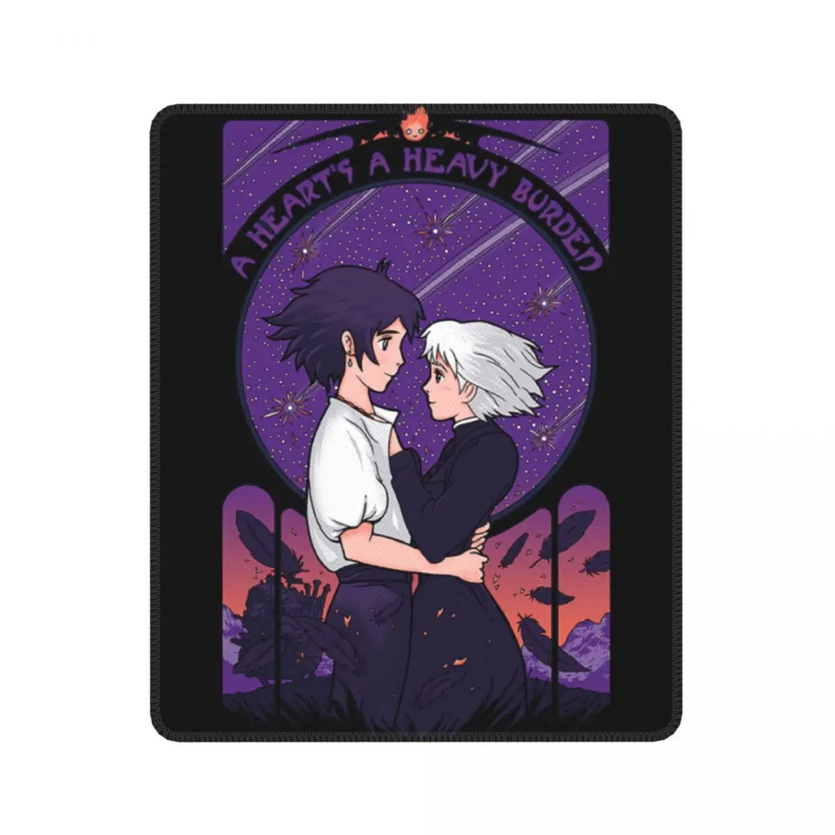 

Howl'S Moving Castle A Heart'S A Heavy Burden Vintage Mouse Pad Ghibli Miyazaki Anime Mat Pads Rubber Computer Keyboard Desk Pad