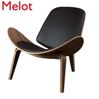 single seat sofa chair genuine leather simple balcony bedroom leisure chair negotiation lazy cafe designer chair