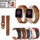 Ремешок из натуральной кожи 20 мм 22 мм для Garmin шнур Sq для Garmin Vivoactive 3 музыкальный сменный ремешок