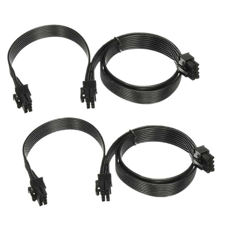 

2Pcs ATX CPU 8 Pin Male to Dual PCIe 2X 8 Pin (6+2) Male Power Adapter Cable for Corsair Modular Power Supply(60cm+20cm)